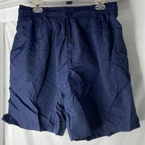 Jos A Bank Men swim trunks navy blue xL shell 100% nylon lining 100% polyester